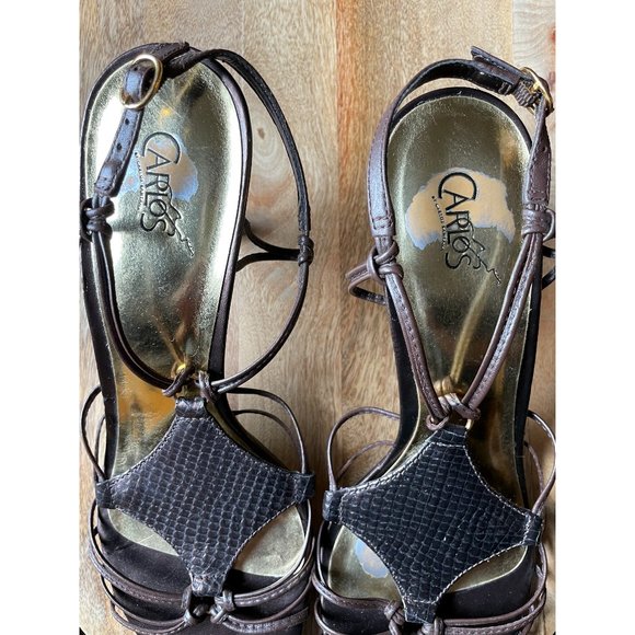 Brown Carlos Santana Kitten Heels, Size 10 - Picture 3 of 5
